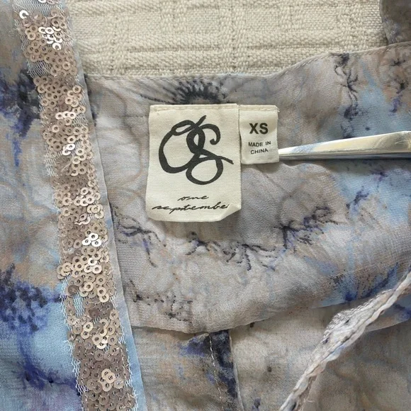 Anthropologie sheer pastel sequin tunic. - Picture 11 of 12